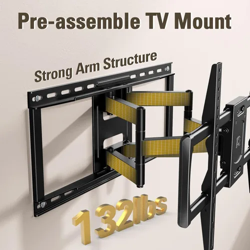 Miniatura 2 de Soporte de montaje para la pared se adapta a 16, 18, 24 pulgadas de madera espaciado con movimiento completo del brazo articulado para la mayoría