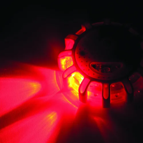Miniatura 6 de WAGAN Fred Disco de luces LED parpadeantes para emergencia en carretera, paquete de de 3, Rojo