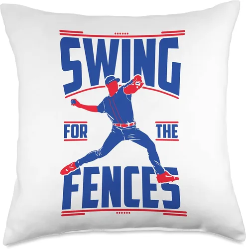 Miniatura 5 de Funny QB quaterback Baseball jokes Cojín de béisbol con citas divertidas para columpios de las vallas, 16 x 16 pulgadas, multicolor