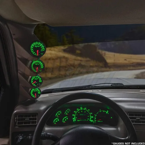 Miniatura 2 de GlowShift paquete de columna cuádruple color tostado compatible con Ford Super Duty F-250 F-350 Power Stroke 1999-2007 - Color de fábrica emparejado