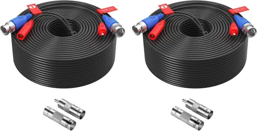 Miniatura 10 de ZOSI Paquete de 4 cables de alimentación de video todo en uno de 150 pies (147.6 ft), cables de cámara de vigilancia de extensión BNC para sistemas