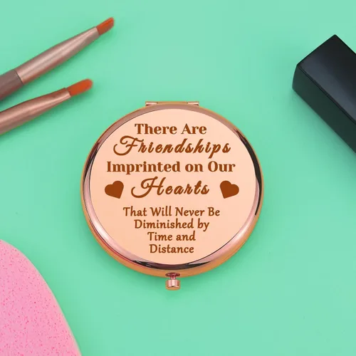 Miniatura 5 de Regalo de amigos para mujeres, regalo de cumpleaños, espejo de maquillaje compacto para hermana, mejor amiga, graduación, regalo de amistad de larga