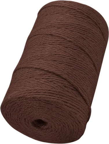 Miniatura 12 de Cuerda de yute natural de 0.079 pulgadas y 328 pies para manualidades, cuerda de yute de colores de 3 capas para envoltura de regalos, jardinería