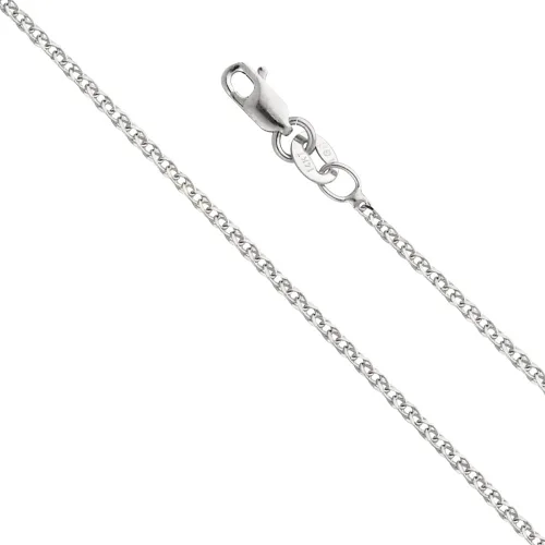 Miniatura 12 de The World Jewelry Center 14k REAL Yellow/White/Rose Gold Solid 2mm, 1.7mm, 1.5mm, 1.2mm Flat Open wheat Chain Necklace with Lobster Claw Clasp