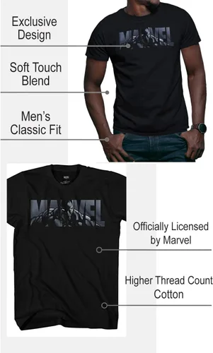 Miniatura 2 de Marvel Camiseta con logo Black Panther para adultos