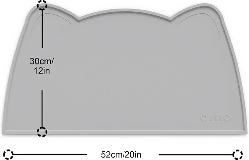 Miniatura 2 de OHMO - Tapete de silicona para alimentos para gatos, tapete de alimentación de mascotas para el piso, antideslizante e impermeable, bandeja de agua