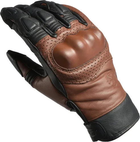 Miniatura 14 de J.A.G. Guantes de motocicleta – Guantes de motocicleta perforados de cuero premium para hombres con protección de nudillos Guantes de motocicleta