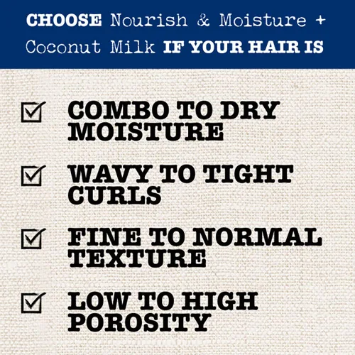 Miniatura 14 de Maui Moisture Nourish & Moisture + Champú de leche de coco + acondicionador para hidratar y desenredar el cabello rizado, champú hidratante diario