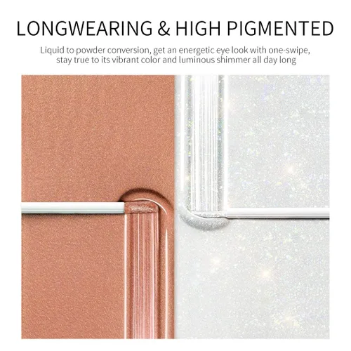 Miniatura 5 de zeesea Sombra de ojos líquida de color galaxia con purpurina, maquillaje de ojos deslumbrante, alta pigmentación y larga duración
