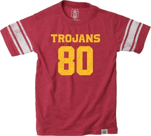 Miniatura 20 de Wes and Willy Camiseta de Manga Corta con Estampado de Jersey para Niños y Jóvenes Fanáticos del Deporte Universitario, Tallas 8-20 Vintage