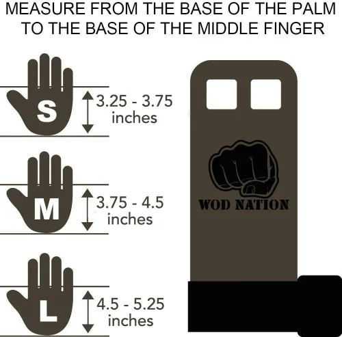 Miniatura 2 de WOD Nation Empuñaduras de gimnasia con barra perfectas para entrenamiento de dominadas, pesas rusas. Empuñaduras de mano para entrenamiento cruzado