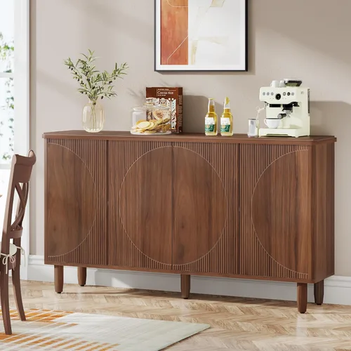 Miniatura 4 de Tribesigns Aparador de buffet con almacenamiento, armario de almacenamiento moderno, mesa de buffet con puertas para sala de estar, cocina, comedor