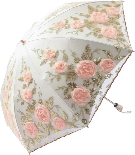 Miniatura 121 de Honeystore - Parasoles de encaje de flores para fiesta de boda, paraguas nupcial de encaje