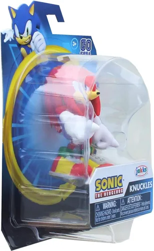 Miniatura 2 de Sonic The Hedgehog Figura de acción de 2.5 pulgadas Knuckles juguete coleccionable, rojo