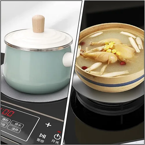 Miniatura 7 de Cabilock Difusor de calor de acero inoxidable para café, leche, utensilios de cocina con anillo de inducción, placa de inducción, difusor de calor