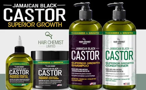 Miniatura 8 de Hair Chemist Superior Growth Jamaican Black Castor Shampoo 33.8oz & Acondicionador 33.8oz – Champú y acondicionador de 2 piezas para el crecimiento