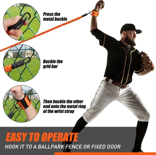 Miniatura 7 de Bandas de béisbol, bandas de brazo de 50 libras y 100 libras para lanzadores de béisbol y sóftbol, atletas jóvenes y adultos mejoran el bateo