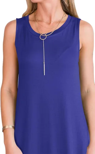 Miniatura 7 de ANRABESS - Vestido largo casual suelto para mujer sin mangas maxi vestido de playa con bolsillos
