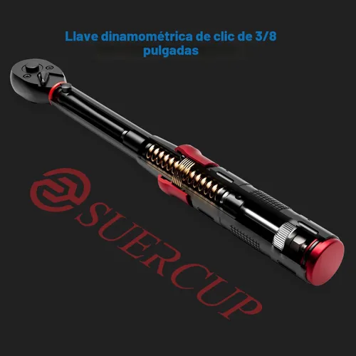 Miniatura 8 de SUERCUP Llave Dinamométrica de Clic de Accionamiento de 3/8 Pulgadas - 5-45 Ft-Lb/6.8-61Nm, Llave Dinamométrica de Clic Ajustable Bidireccional