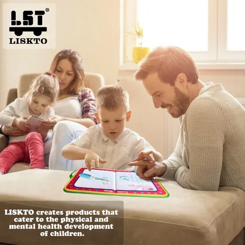 Miniatura 6 de LISKTO - Libro de estera para garabatos de agua: juguete mágico de educación para la primera infancia, perfecto para viajes, gran regalo para niños