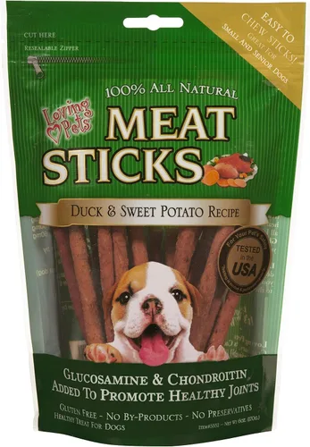Miniatura 2 de Loving Pets Palitos de carne gourmet - Receta de batata y ternera, golosinas para perros, 5 onzas