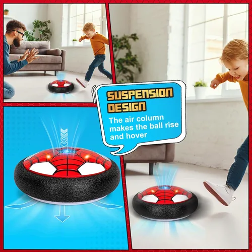 Miniatura 6 de Balón de Fútbol Flotante, Paquete de 2 - Juguetes de Fútbol de Interior para Niños, Juegos Deportivos Geniales para Niños y Niñas, Regalos