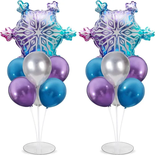 Miniatura 32 de Kit de soporte para globos de fiesta de fútbol 2 juegos con 2 globos de rugby de aluminio tipo bola, centro de mesa temático de fútbol para mesas