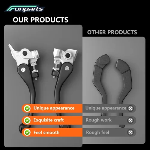 Miniatura 7 de Funparts Palanca de embrague de freno de moto de cross aleación de titanio para SX SXF SXS SXSF EXC EXCF XC XCW XCF XCFW XCRW EXCR 250 300 350 400
