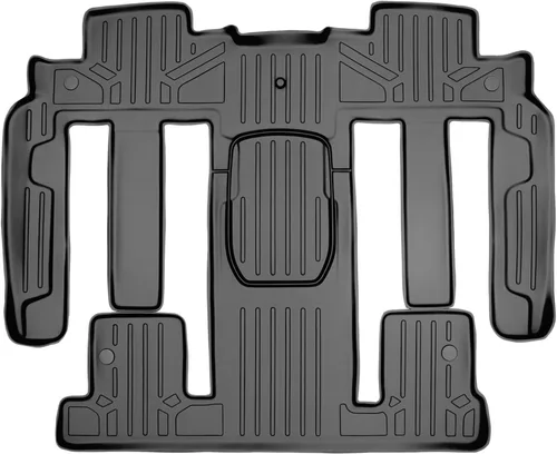 Miniatura 34 de SMARTLINER Juego de alfombrillas de piso de 2 filas compatibles con Chevrolet Traverse 2011-2017