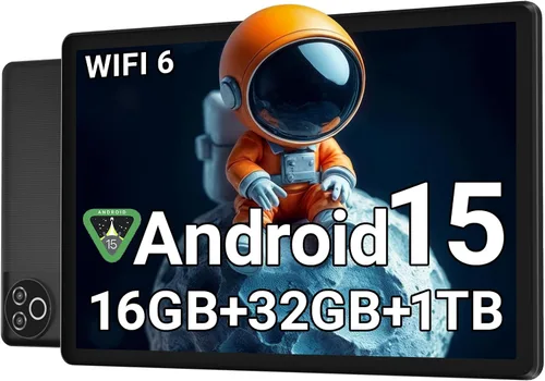 Tablet de 10 pulgadas Android 15 OS GMS Tabletas PC certificadas 1.8 GHz 5-Core 16 (3+13) GB RAM 32 GB ROM 1 TB Expandible 1280x800 HD IPS Pantalla