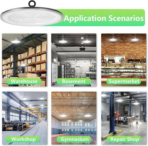 Miniatura 6 de loyal Luz LED de alta bahía, 500 W UFO High Bay Led Shop Lights 6000K 50000LM para almacén, taller, fábrica, gimnasio, garaje, granero, 2024, nuevo