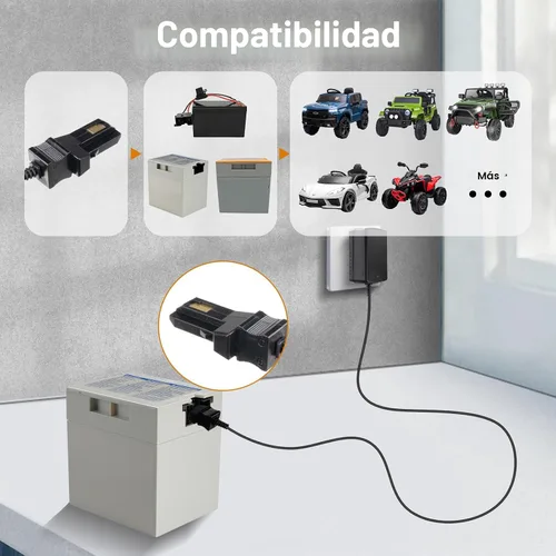 Miniatura 5 de Cargador de batería de repuesto de 12V para cargador de batería de Power Wheels para todas las Power Wheels Cargador de 12 voltios para Fisher-Price