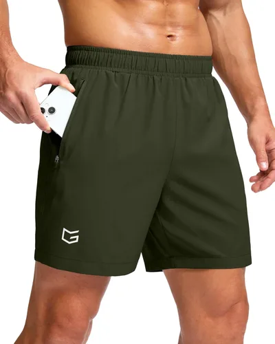 Miniatura 17 de G Gradual Pantalones cortos deportivos para correr para hombre con bolsillos con cremallera, de secado rápido, de 7 pulgadas, 5 pulgadas, 9