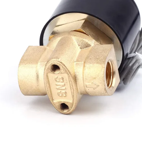 Miniatura 5 de SNS DC12V 1/4" válvula electromagnética eléctrica de latón del NPT agua normalmente abierta, aire, diesel 2WK025-N08