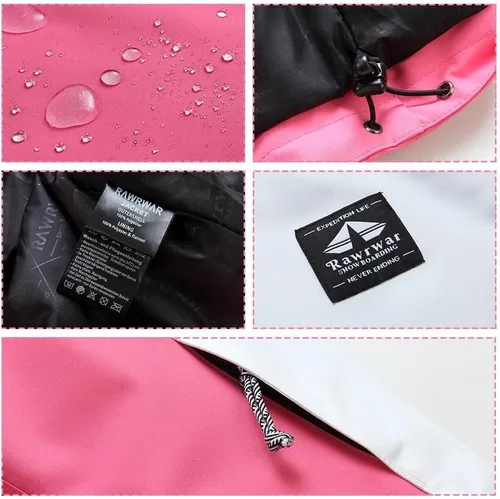 Miniatura 14 de RIUIYELE Traje de esquí para mujer, chaqueta y pantalones de snowboard para deportes al aire libre, traje de nieve con aislamiento impermeable