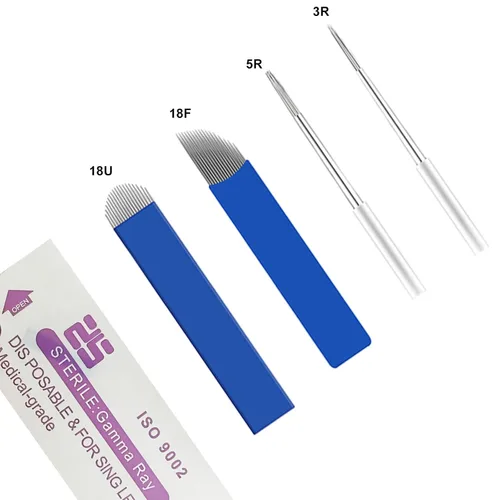 Miniatura 7 de Microblading Pen - Bolígrafos manuales para cejas, suministros de microcuchilla, herramienta de mano de microblading de doble cara para suministros