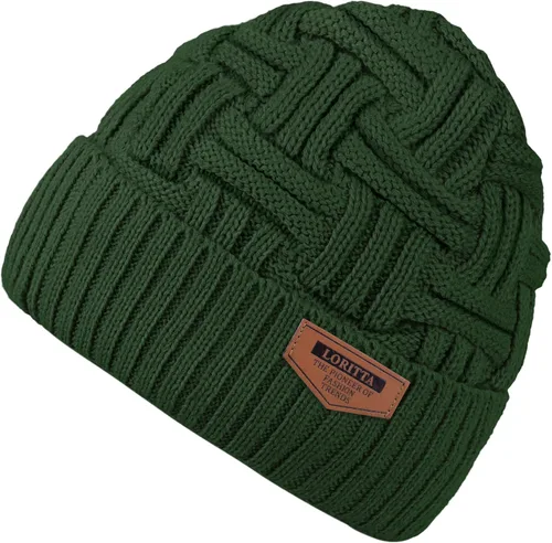Miniatura 75 de Loritta Gorro de invierno cálido de punto grueso y holgado para hombre
