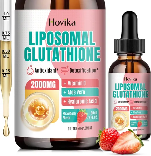 Miniatura 8 de Suplemento de glutatión liposomal de 2000 mg, gotas de glutatión líquido con vitamina C, antioxidantes maestros para el sistema inmunológico