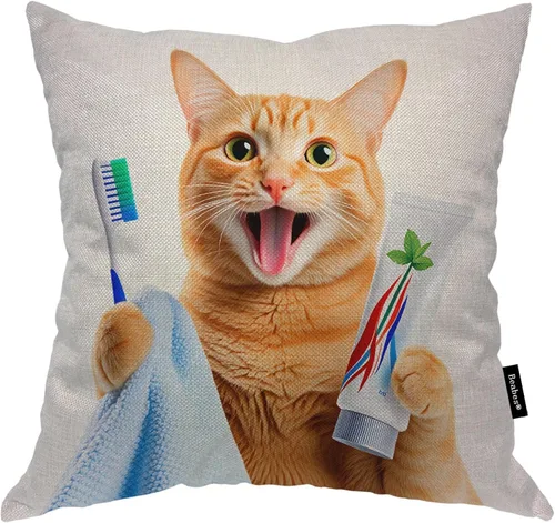 Miniatura 28 de Fundas de almohada de pintura artística, líneas abstractas amarillas y grises, fundas de almohada suaves, funda de cojín para sala de estar, cama