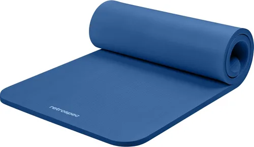 Miniatura 18 de Retrospec Solana - Tapete de yoga de 1 pulgada de grosor con correa de nailon, unisex, antideslizante, para yoga, pilates, estiramiento, ejercicios