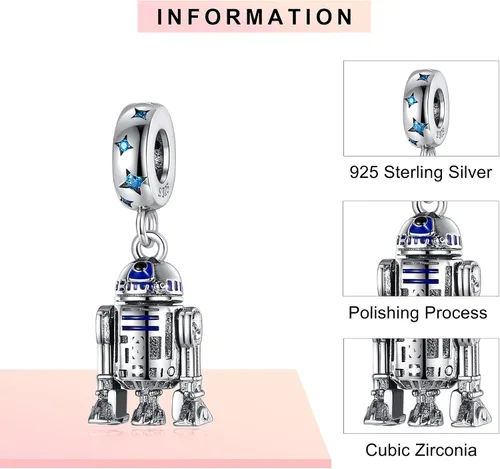 Miniatura 2 de Dijes de plata de ley 925 para pulseras, collares, héroes de películas y flores, cuentas colgantes colgantes, dijes de dibujos animados, regalo