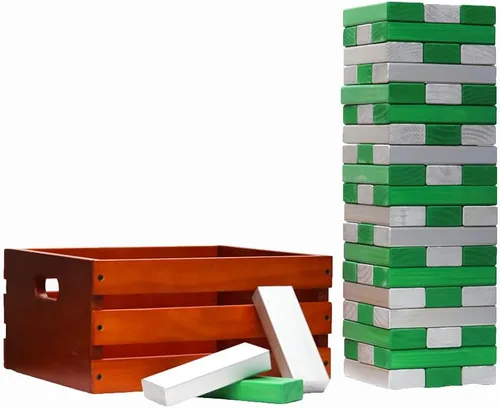 Miniatura 45 de Tailgating Pros Maderas gigantes de primera calidad con caja manchada: ¡elige los colores de tu equipo! Juego gigante para patio al aire libre