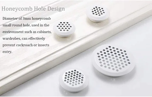 Miniatura 5 de 50 rejillas de ventilación circulares de 2.087 in de acero inoxidable de ventilación redonda de malla de ventilación para cocina, baño, armario