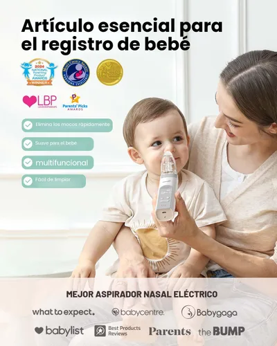 Miniatura 2 de Aspirador nasal para bebé, ventosa de nariz para bebé, ventosa de nariz para bebé, limpiador de nariz para bebé, ventosa automática de nariz