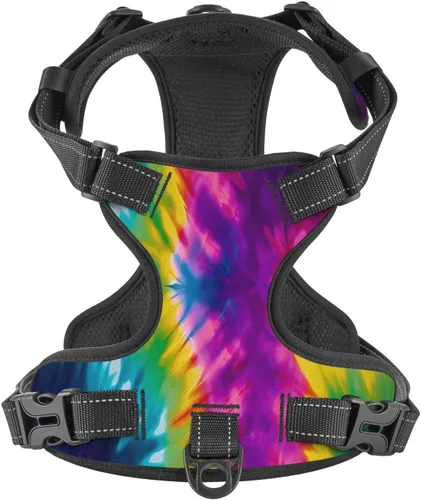 Miniatura 15 de 250th Patriotic Stars Flag Reflective Dog Harness No Pull Soft Vest Harness for Small Medium Large Dog Puppy Pets (Small Size)