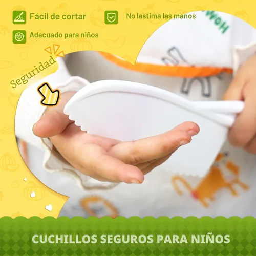 Miniatura 3 de Herramientas de Cocina para Niños, 18 Piezas, Juegos de Cocina para Niños Pequeños Real-Montessori, Juego de Chef para Niños con Cuchillos Seguros
