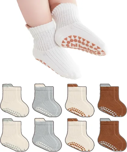 Miniatura 7 de BISOUSOX Baby Girl Socks 0-6 6-12 Months, Toddler Christmas Non Slip Grippy Socks with Grips Newborn Infant 1-3T 4T 5T