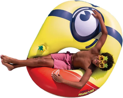 Miniatura 7 de BigMouth Giant Minions - Flotador inflable para piscina, flotador inflable de tubo de natación Mi villano favorito 4, mercancía de película