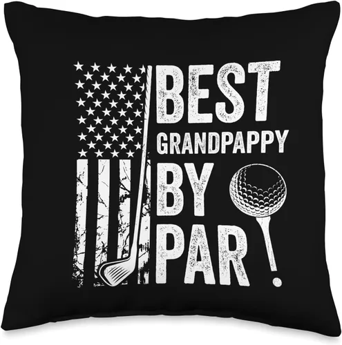 Miniatura 4 de Best Dad By Par Golfing Apparel by AlphaONE Best Grandpappy by Par USA Flag Fathers Day Golfing Dad Throw Pillow, 18x18, Multicolor