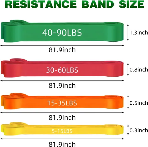Miniatura 2 de Resistance Bands for Working Out, Pull Up Assist Bands Set, Workout for Women and Men, Exercise Bands,Training, Plasticity, Physical Therapy at